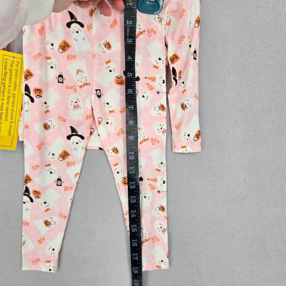 Tres Beau et Belle New 24M Ghost Pajama Set Toddler‎ Girls Halloween Bamboo Pink